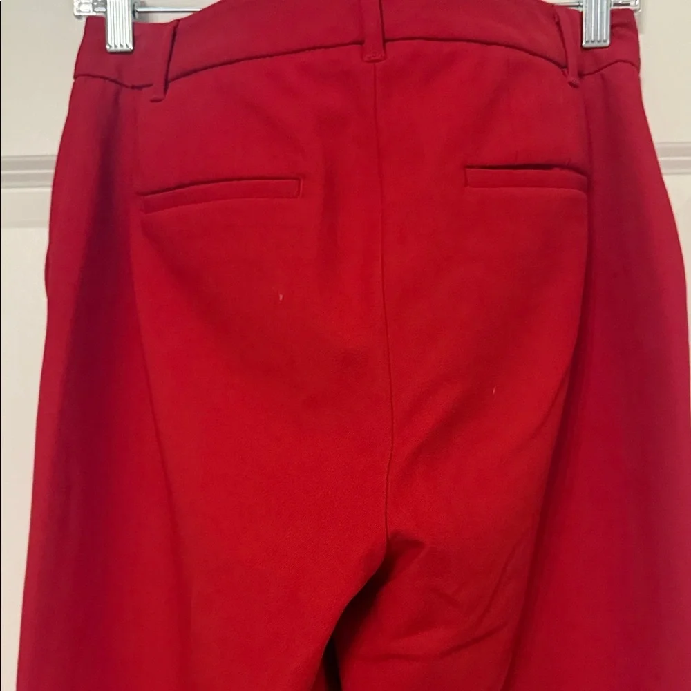 White House Black Market Vibrant Red Flare Pants - Picture 6 of 9